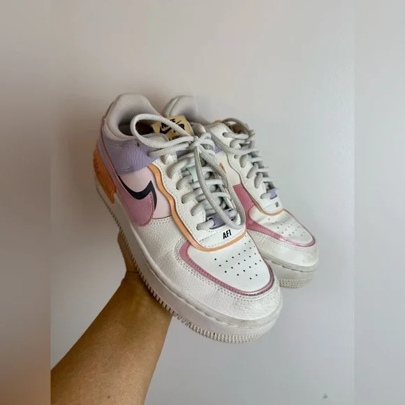 Nike Wmns Air Force 1 Shadow 'Orange Chalk Pink Glaze' 8 - Picture 1 of 11